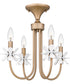 Remy Large 4-light Semi Flush Mount Bronze Gold