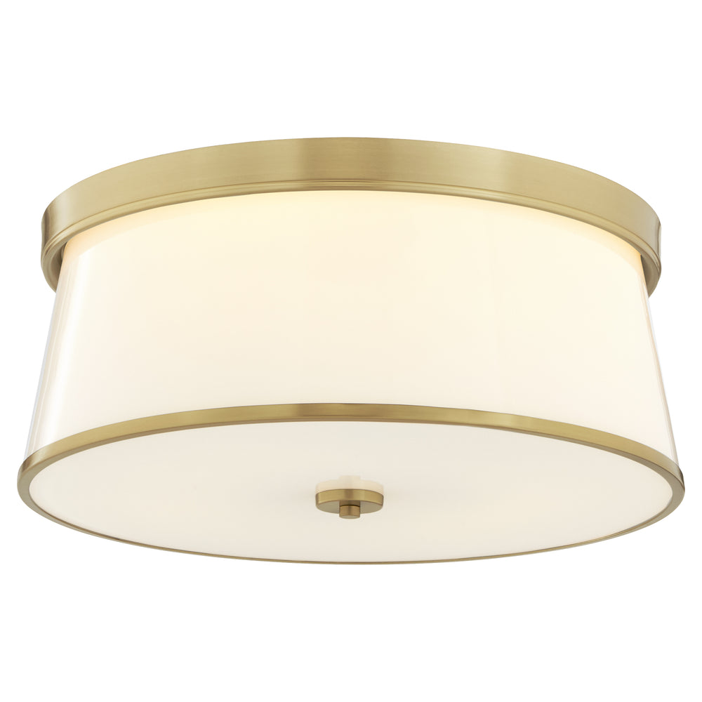 Weir 4-light Ceiling Flush Mount Aged Brass