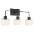 Lacy 3-light Bath Vanity Light Matte Black