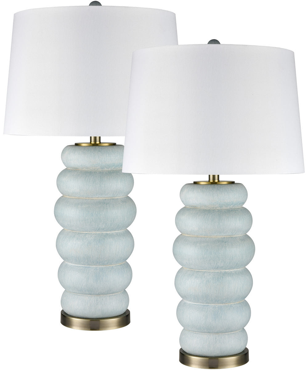 Barden 30'' High 1-Light Table Lamp - Set of 2-Light Green