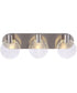 Glisten 3-Light Lighting Brushed Polished Nickel