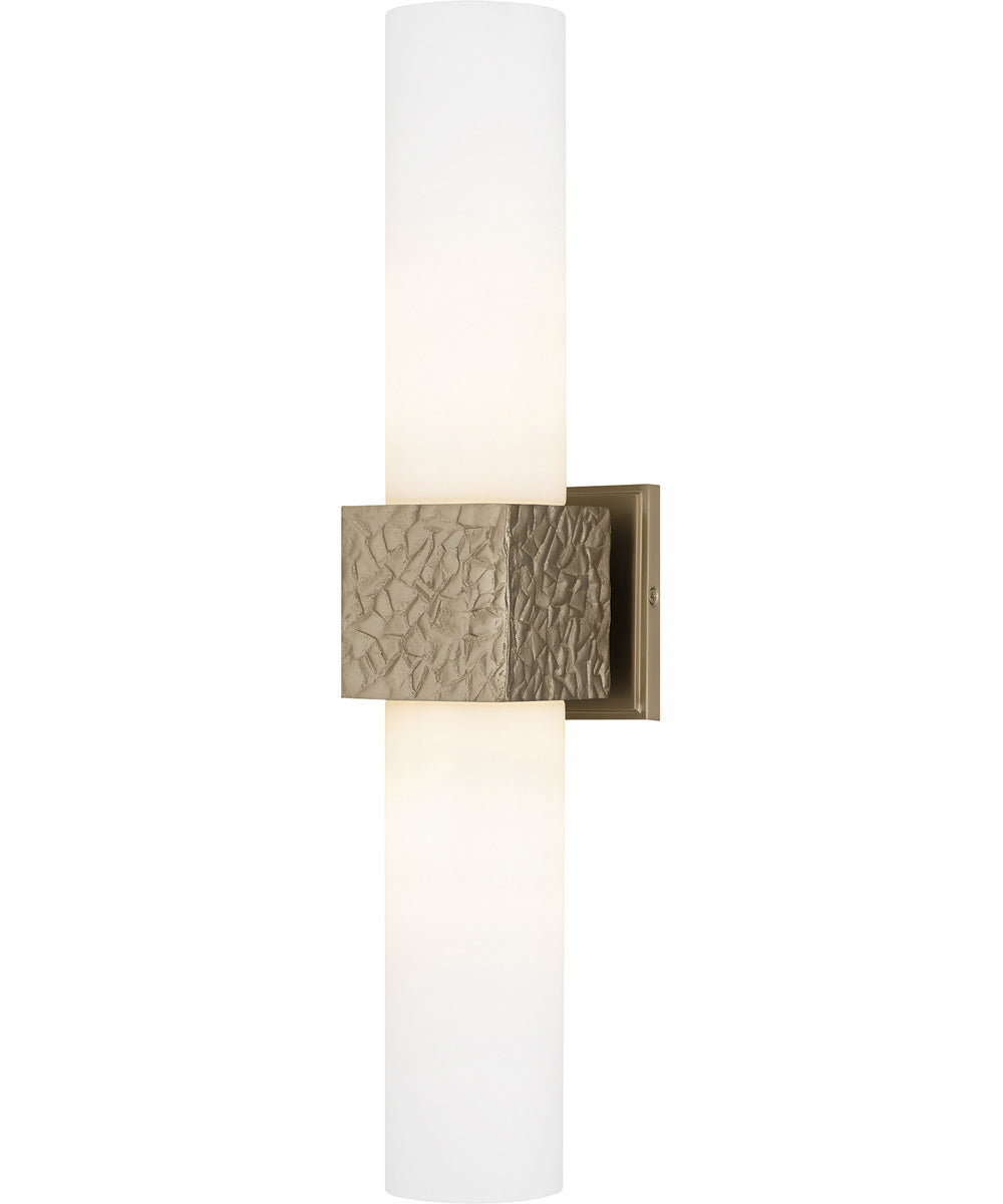 Quoizel Wood Small 2-light Wall Sconce Bronze Gold