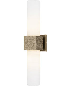 Quoizel Wood Small 2-light Wall Sconce Bronze Gold