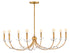 Aliso 8-Light Large Chandelier in Distressed Brass