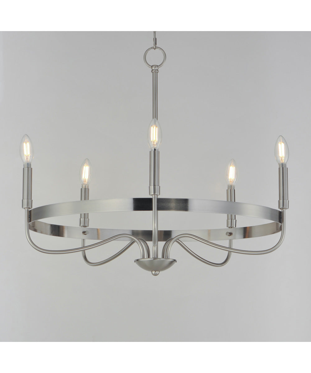 Frankie 5-Light Chandelier Satin Nickel