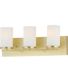 Lateral 3-Light Bath Vanity Satin Brass