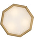 Facet 3-Light Medium Flush Mount in Heritage Brass