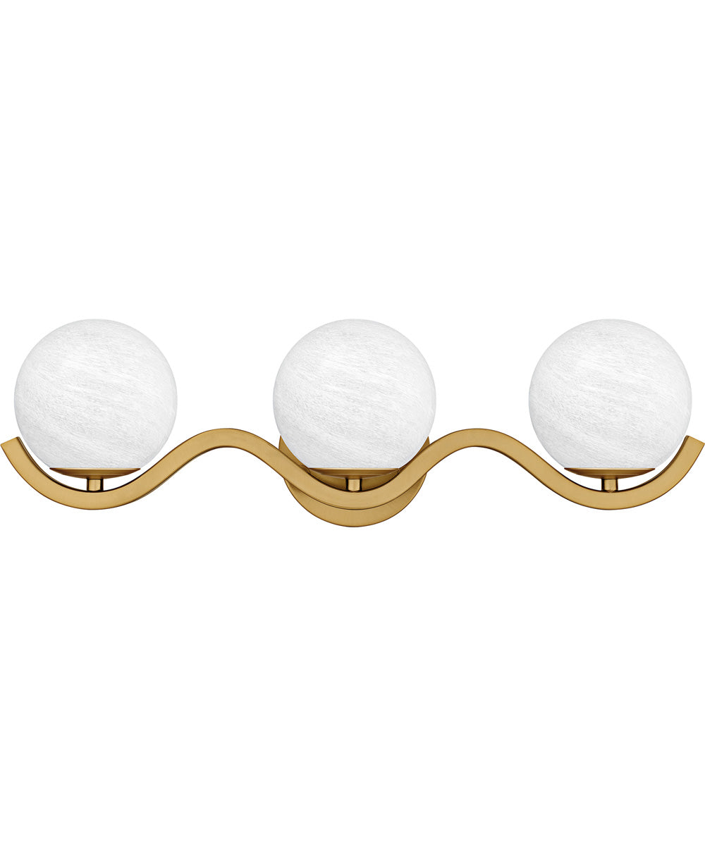 Spherical Large 3-light Bath Light Aged Brass