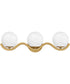 Spherical Large 3-light Bath Light Aged Brass