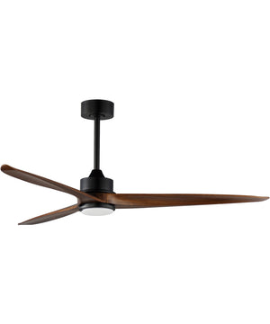 Woodwind 72 inch Solid Wood Blade Fan w LED Light Kit Black