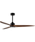 Woodwind 72 inch Solid Wood Blade Fan w LED Light Kit Black