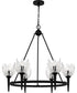 Shea 6-light Chandelier Matte Black