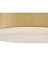 Cedric 3-Light Medium Flush Mount in Lacquered Brass