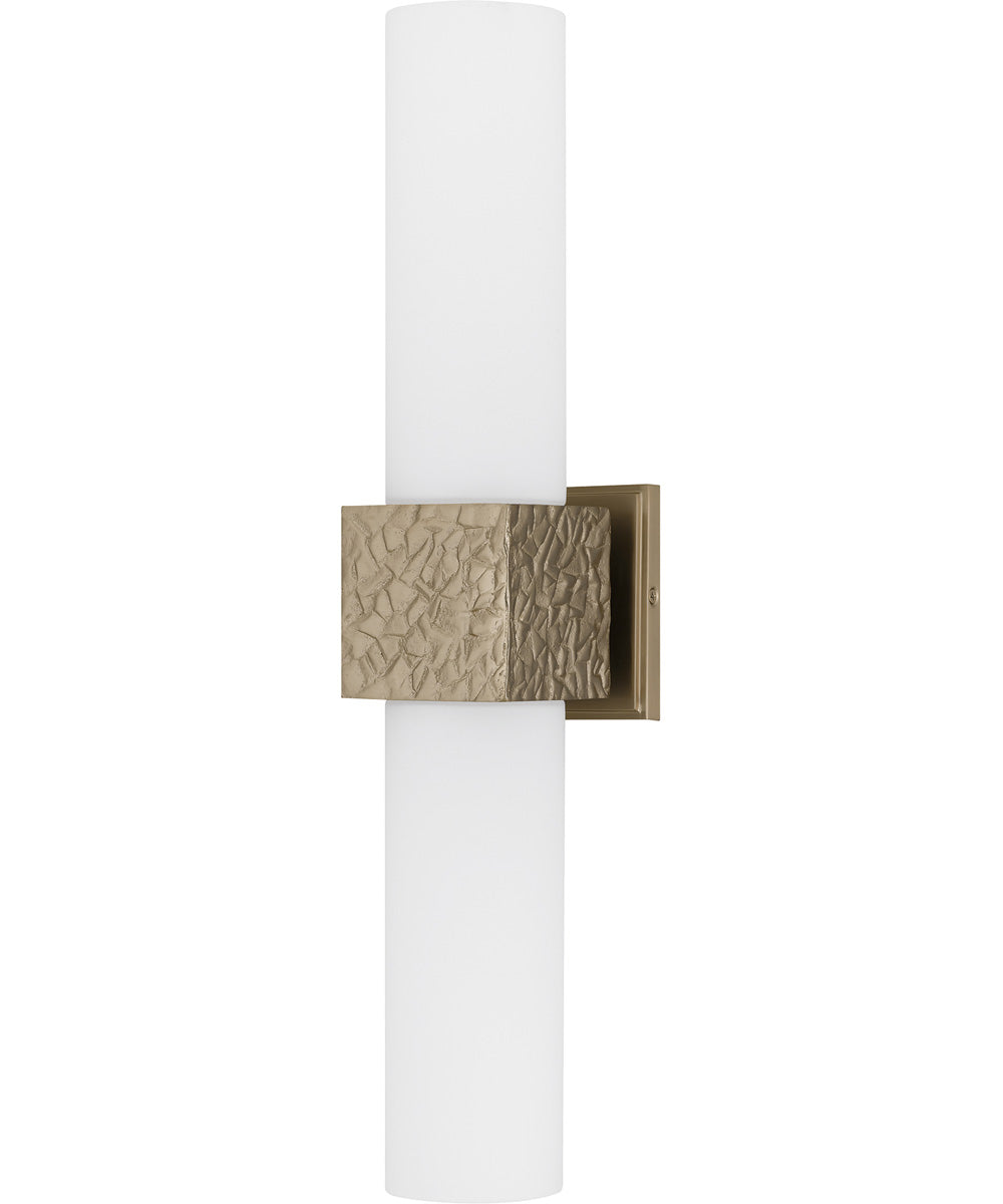 Quoizel Wood Small 2-light Wall Sconce Bronze Gold