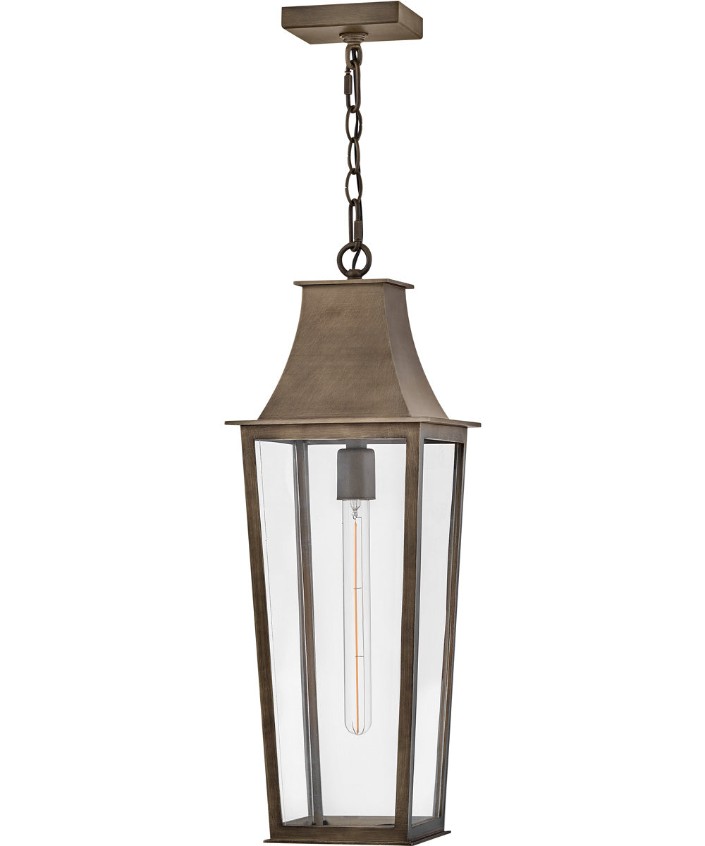 Georgetown 1-Light Large Hanging Lantern in Burnished Bronze