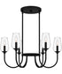 Viscount 6-light Chandelier Matte Black