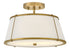 Clarke 2-Light Medium Semi-Flush Mount in Lacquered Dark Brass