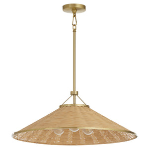 Cona 3-light Pendant Aged Brass