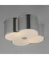 Clover 2-Light Flush Mount Polished Nickel