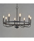 Frankie 8-Light Chandelier Black