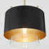 1-light Pendant Matte Black/Aged Brass