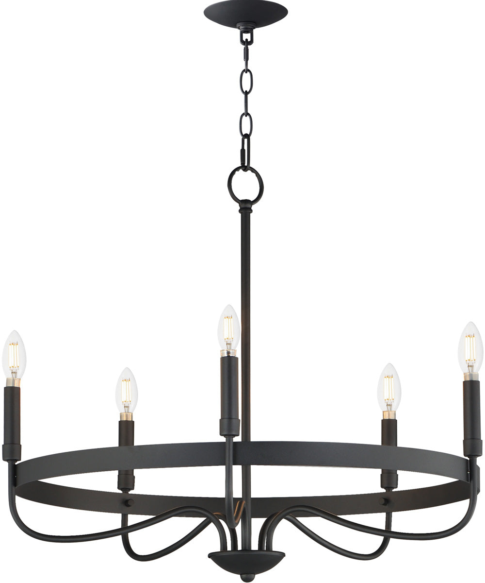 Frankie 5-Light Chandelier Black