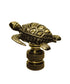 1.4"H Antique Metal Sea Turtle Antique Brass Base Lamp Finial