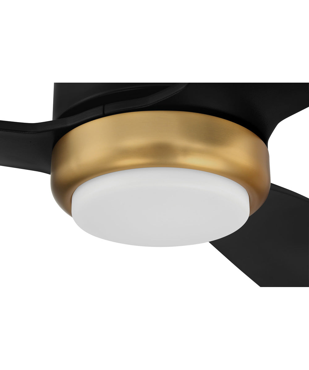 Donovan 1-Light Fan Flat Black/Satin Brass