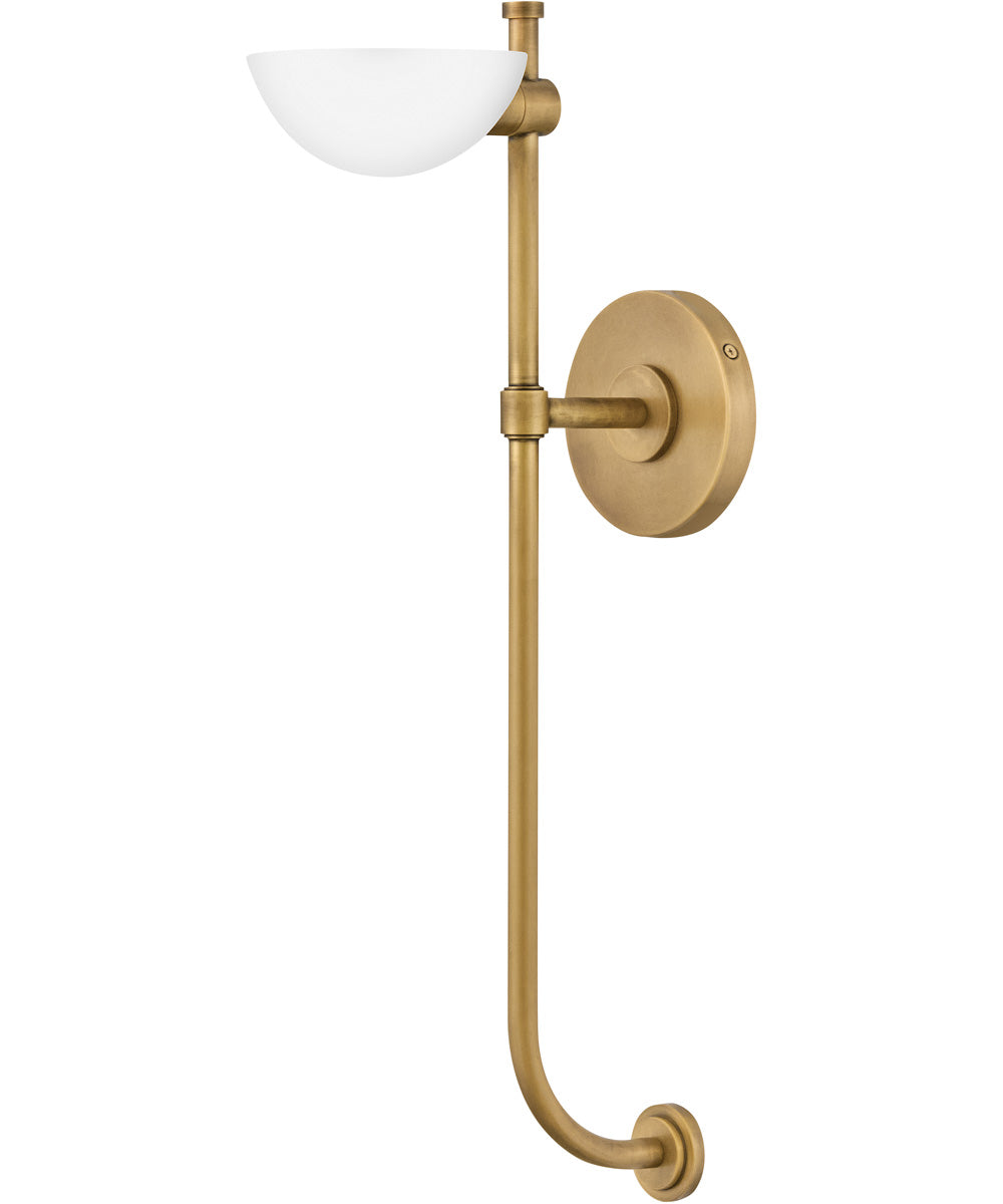 Merit 1-Light Large Single Light Sconce in Heritage Brass