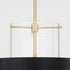 1-light Pendant Matte Black/Aged Brass