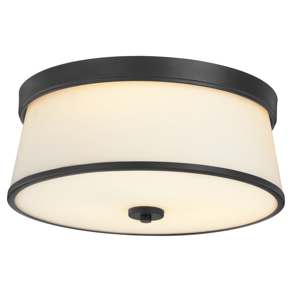 Weir 3-light Ceiling Flush Mount Matte Black