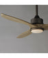 Woodwind 52 inch Solid Wood Blade Fan w LED Light Kit Charcoal Bronze