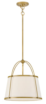 Clarke 1-Light Large Drum Pendant in Lacquered Dark Brass