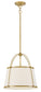 Clarke 1-Light Large Drum Pendant in Lacquered Dark Brass