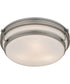 Quoizel Flush Mount Medium 3-light Flush Mount Antique Nickel