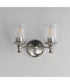 Swirl 2-Light Wall Sconce Satin Nickel