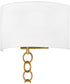 Quoizel Wood Small 2-light Wall Sconce Brushed Gold