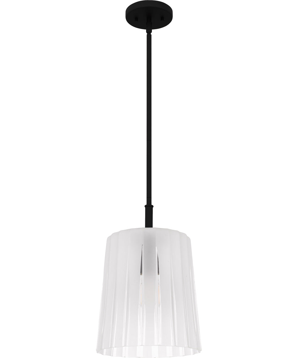 Gray Small 1-light Mini Pendant Matte Black