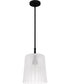 Gray Small 1-light Mini Pendant Matte Black