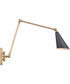 Luca 18.5'' High 1-Light Swingarm Sconce - Natural Brass/Matte Black