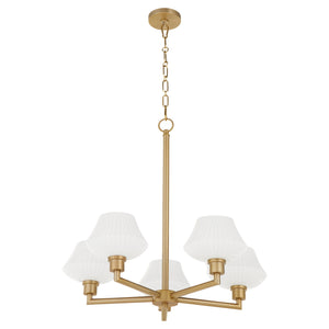 Cassini 5-light Chandelier Aged Brass