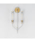 Regent 2-Light Wall Sconce Light French Gray / Natural Aged Brass