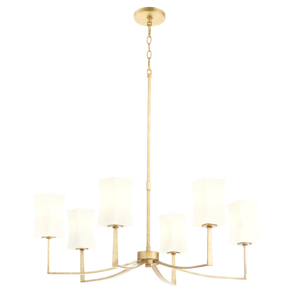 Ayala 6-light Chandelier Gold Leaf