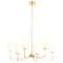 Ayala 6-light Chandelier Gold Leaf