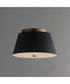 Miles 11 inch LED Flush Mount Black / Natural Aged Brass