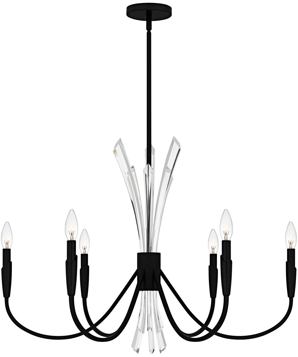 Cecily 6-light Chandelier Matte Black