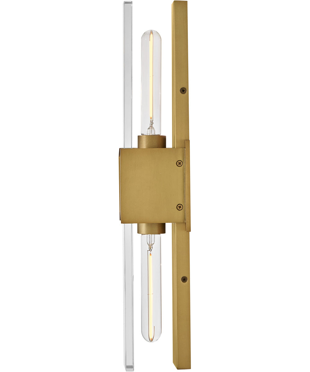 Monte 2-Light Large Two Light Sconce in Heritage Brass