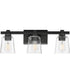 Cubos 3-Light Bath Vanity Black