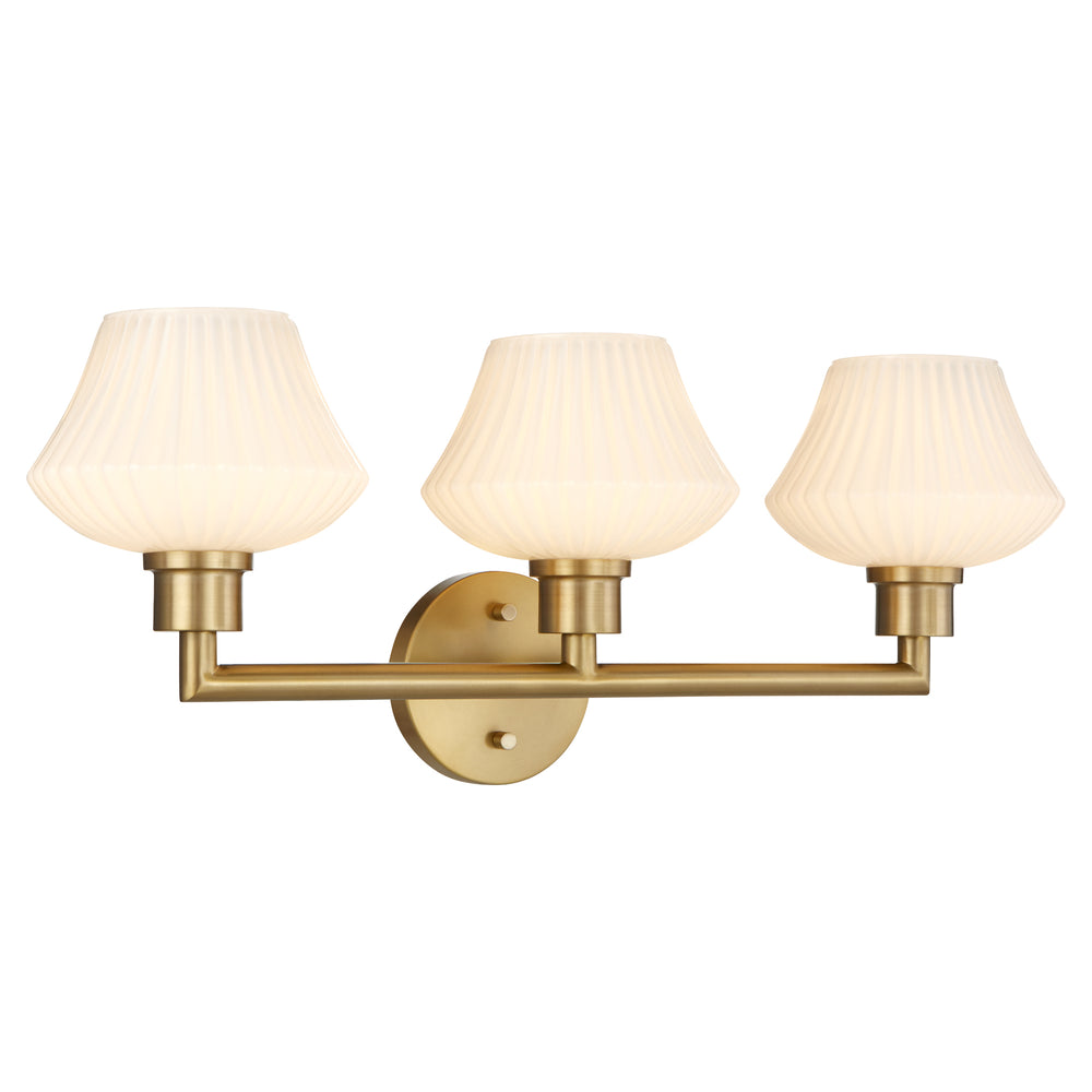 Cassini 3-light Bath Vanity Light Aged Brass