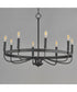 Frankie 8-Light Chandelier Black